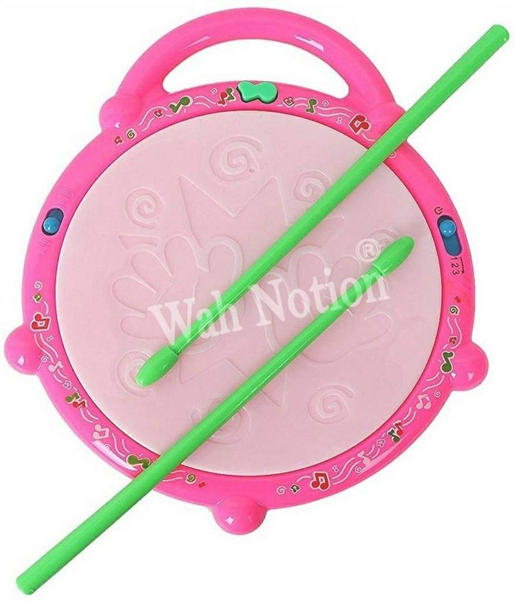 Wah Notion Flash Drum Toy For Kids Age Of 3 Above Musical Instrument Flash Light Toy