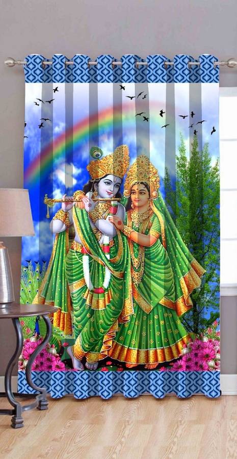MICOMFORT 212 cm (7 ft) Polyester, Polycotton Door Curtain Single Curtain