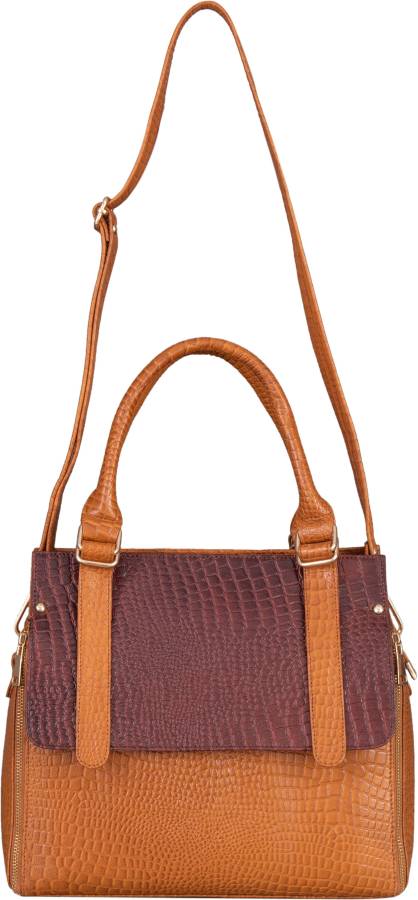 Women Tan, Brown Hand-held Bag - Regular Size Price in India