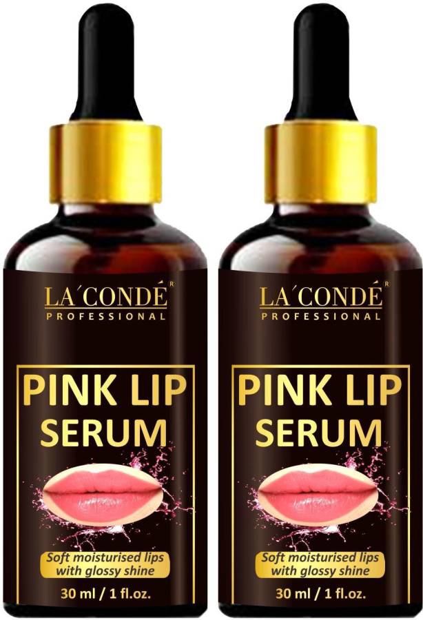 La'Conde Premium Pink Lip Serum Oil- For Soft Lips Combo Pack Of 2 bottle of 30 ml(60 ml) Price in India