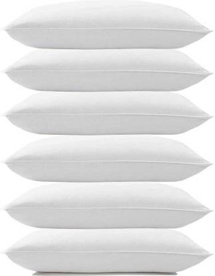 crafly Cotton Solid Sleeping Pillow Microfibre Solid Sleeping Pillow Pack of 6