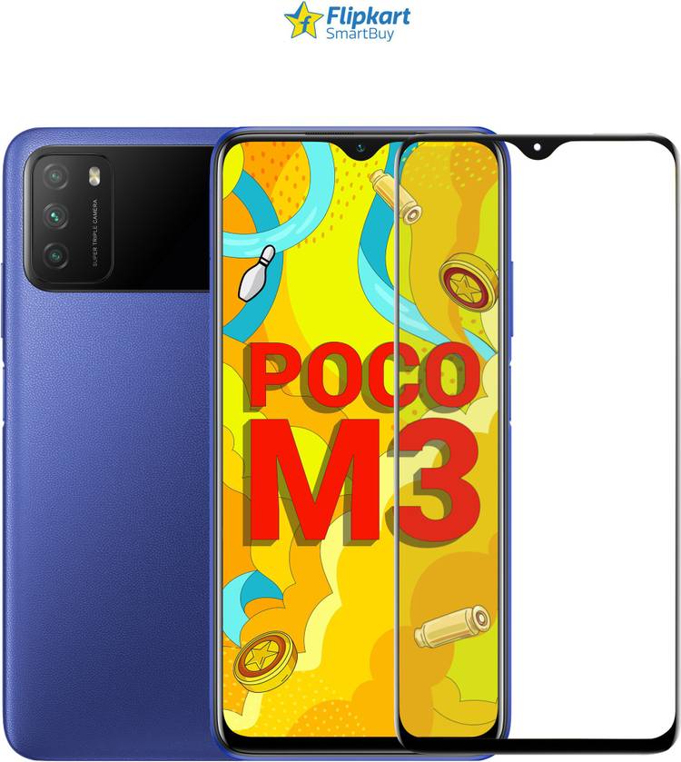 Flipkart Smartbuy Edge To Edge Tempered Glass for Mi Redmi 9, Mi Redmi 9A, Mi Redmi 9i, Poco M2, Mi Redmi 9 Prime, Poco C3, Realme C11, Realme C12, Realme C15, Realme Narzo 20, Realme Narzo 20A, Poco M3