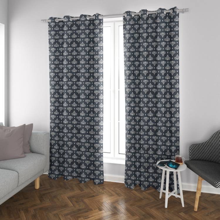 saffron handicrafts 152 cm (5 ft) Cotton Window Curtain (Pack Of 2)