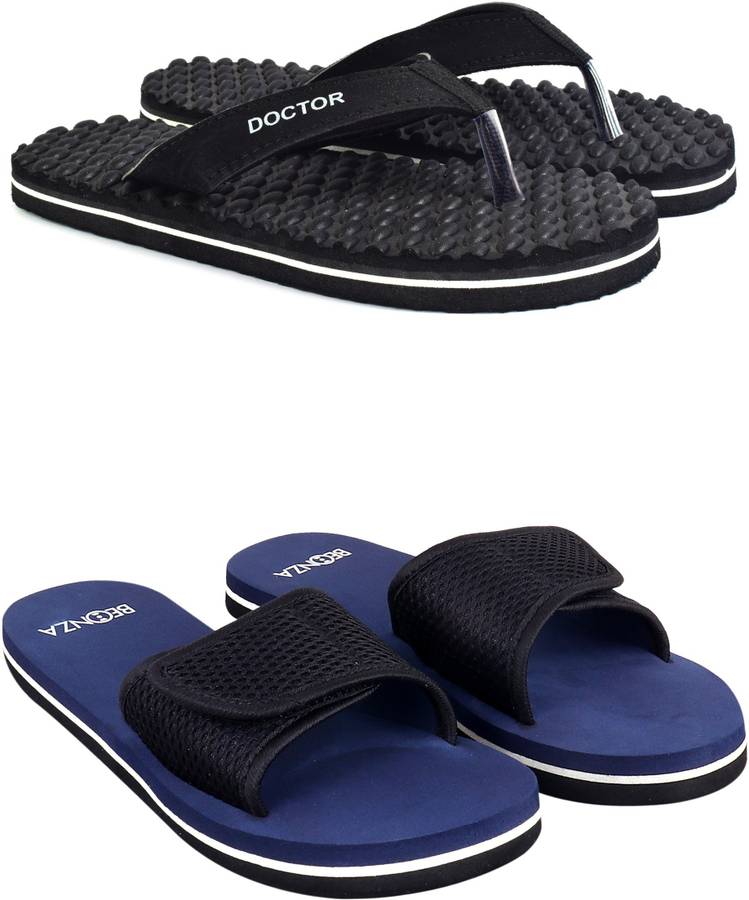 Beonza Women Doctor Ortho Combo Pack Of 2 Pairs Of Flip Flops Slippers
