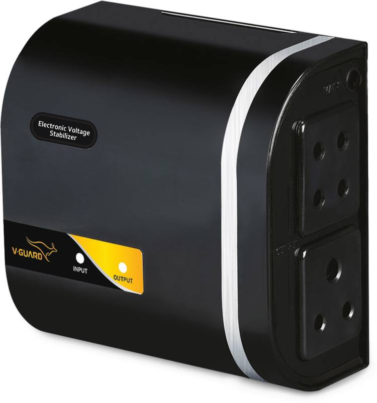 V-Guard Mini Crystal Supreme TV Voltage Stabilizer for 82 cm (32) TV+ Set topbox (Working Range:90-290V; 1.3 A)