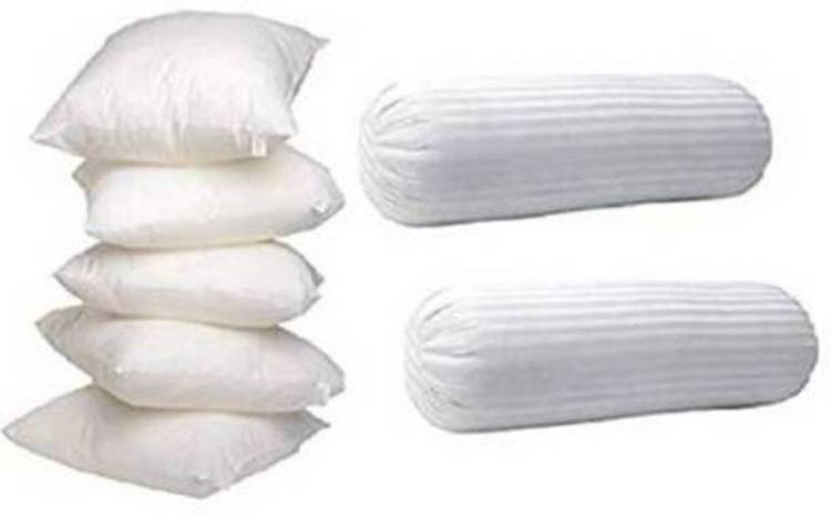 DONDA Polyester Fibre, Microfibre Solid Bolster Pack of 7