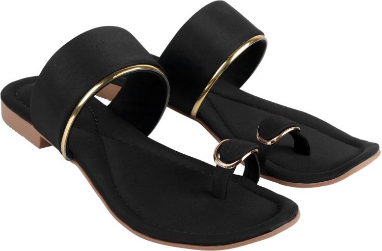 STAR STEP Women Black Flats Price in India