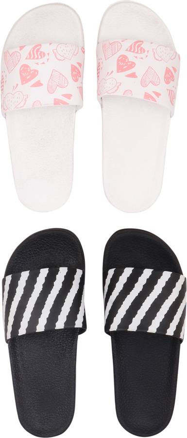 Women Combo Pack Of 2 Pairs Of Slippers