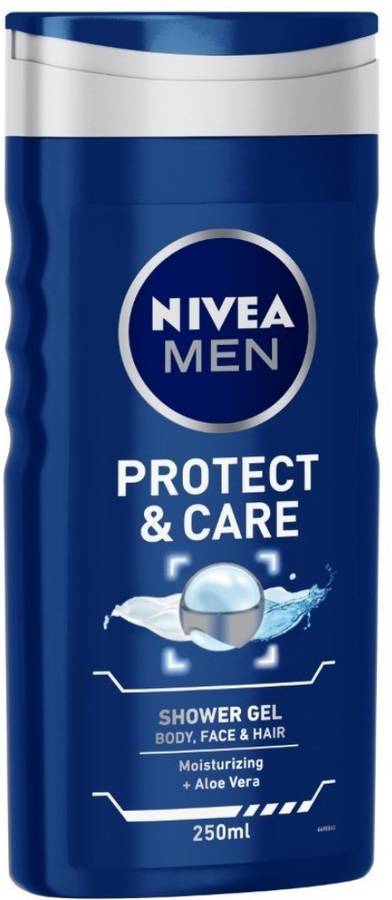 NIVEA Body Wash,Protect & Care with Aloe Vera, Shower Gel for Body, Face & Hair