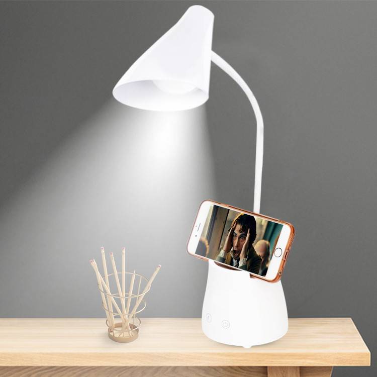 Pick Ur Needs Study Table Lamp Touch On/Off Switch LED Desk Lamp With Pen and Mobile Holder (5 IN 1) Study Lamp