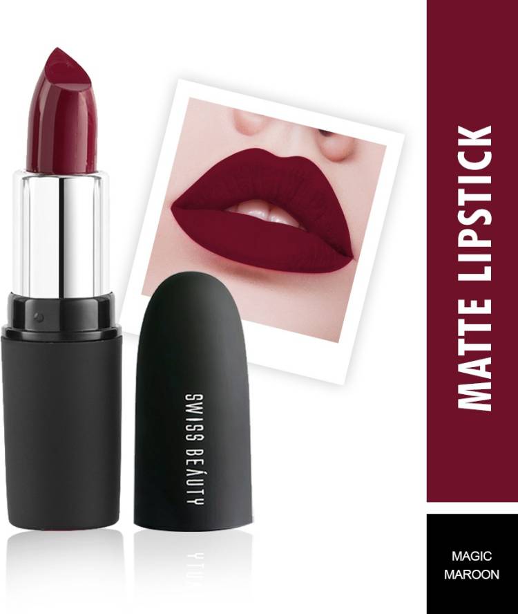 SWISS BEAUTY Lipstic S6-211 magic Maroon Price in India