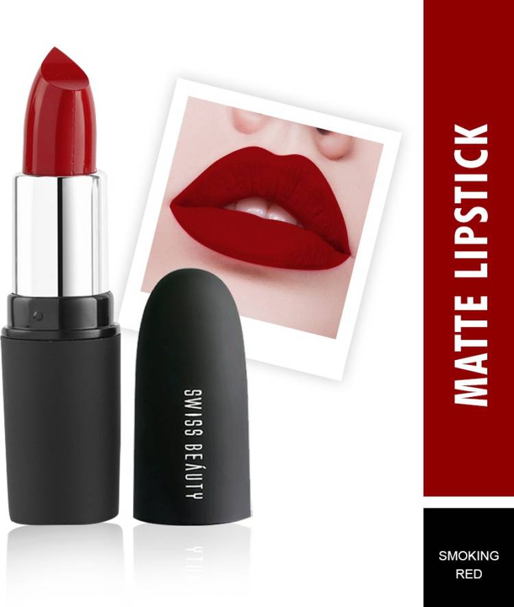 SWISS BEAUTY Lipstic S6-220 Smoking Red Price in India