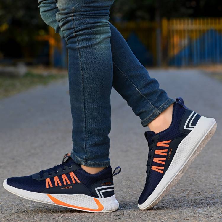 Red Running shoes for boys | sports shoes for men | Latest Stylish Casual sneakers for men | Lace up lightweight white shoes for running, walking, gym, trekking, hiking & party Running Shoes Lace Up For Men For Men