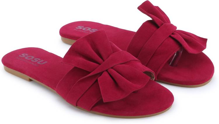 Women Red Flats Sandal Price in India