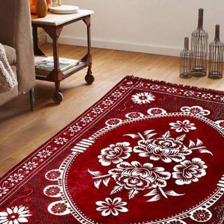 Dushanj Furnishings Red Cotton Carpet