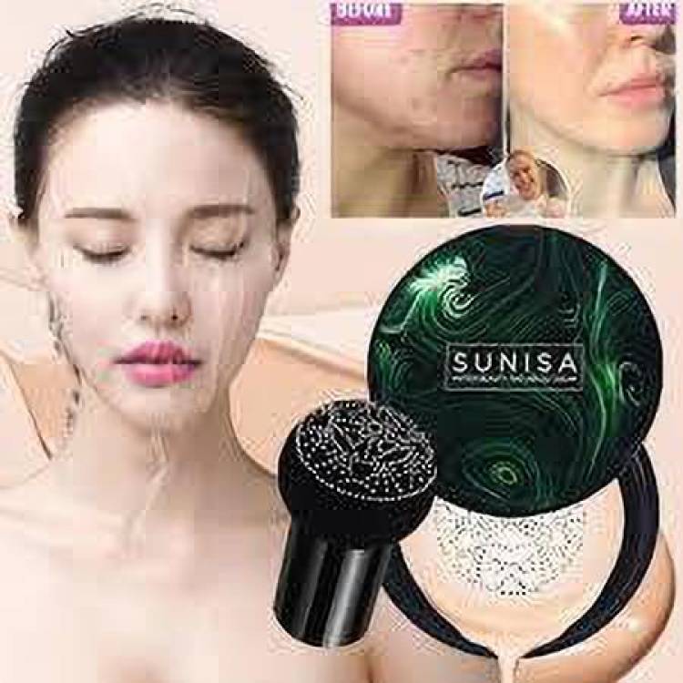 sunisa HUDABAR CC Cream Mushroom head air cushion Moisturizing Brightening BB Whitening Maquiagem(Creamy) Foundation Price in India