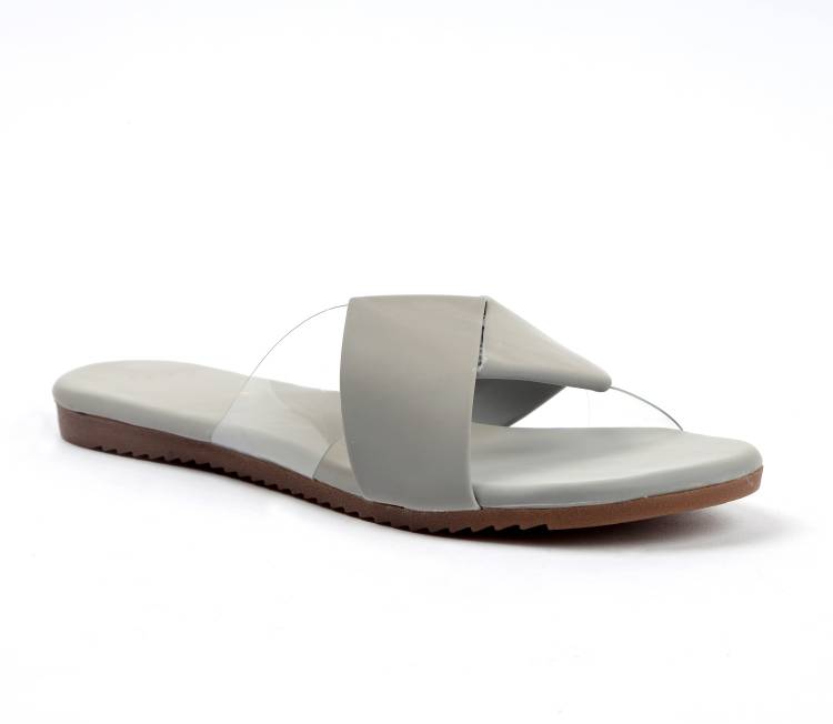 Women Grey Flats Sandal Price in India