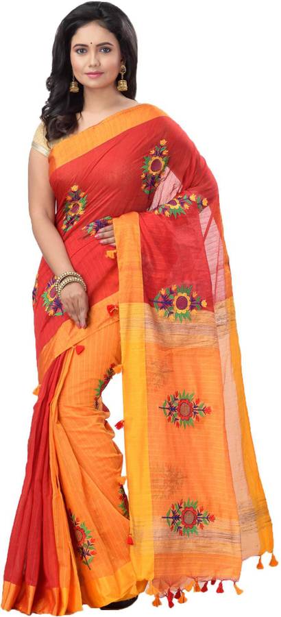 Checkered Fashion Pure Cotton Saree