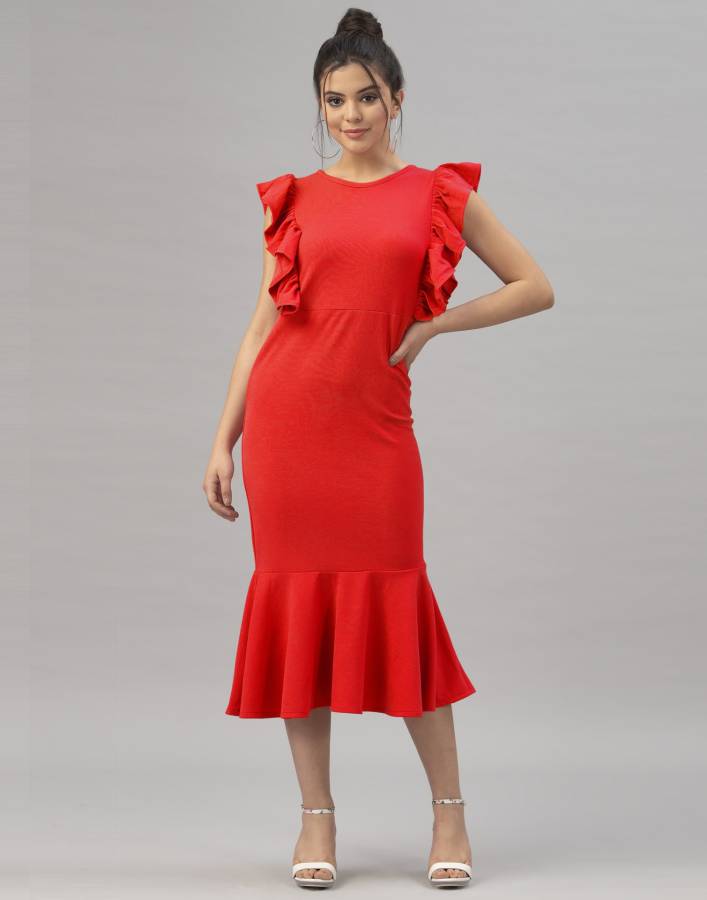 Women Bodycon Red Dress Price in India