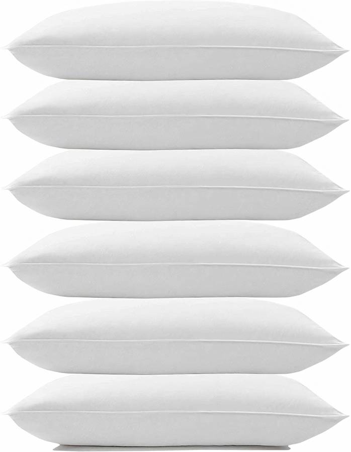 REMCART Cotton Solid Sleeping Pillow Pack of 6