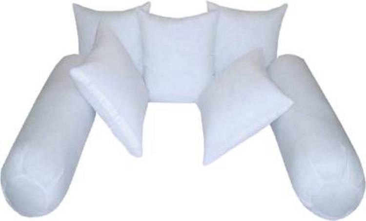 DONDA 5 Cushion 2 Bolster Polyester Fibre, Polyester Fibre Solid Bolster Pack of 7