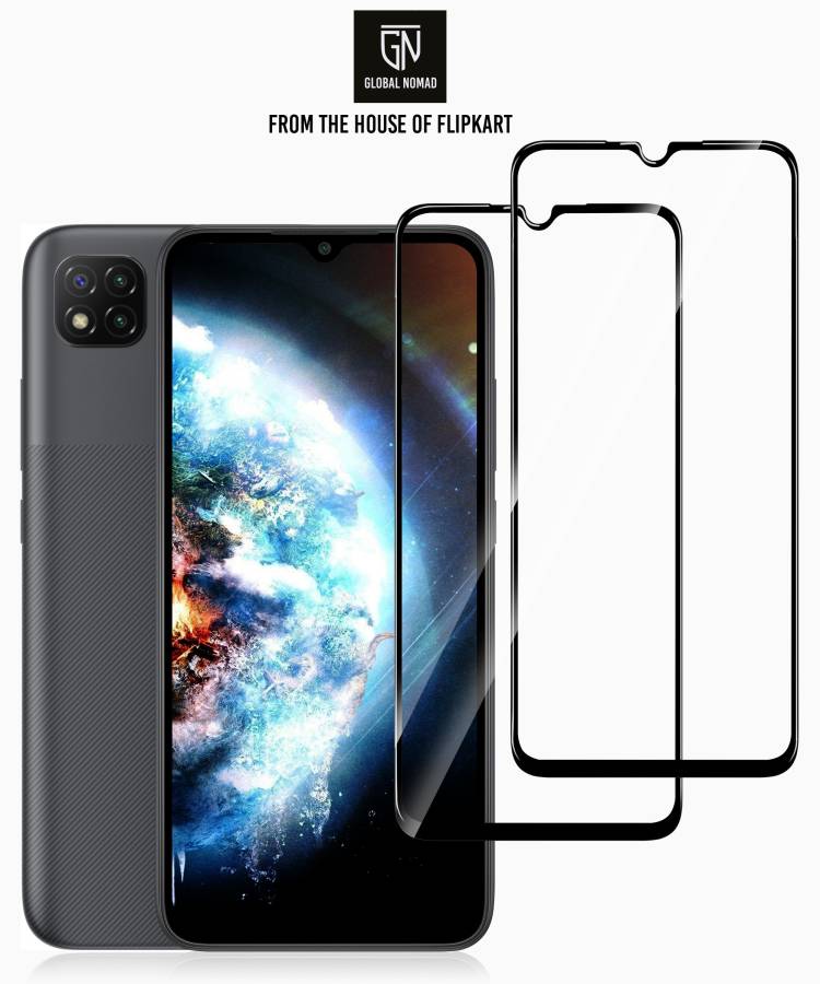 GLOBAL NOMAD Edge To Edge Tempered Glass for Mi Redmi 9, Mi Redmi 9A, Mi Redmi 9i, Poco M2, Mi Redmi 9 Prime, Poco C3, Realme C11, Realme C12, Realme C15, Realme Narzo 20, Realme Narzo 20A, Poco M3, Realme Narzo 30A, Motorola Moto G30, Motorola Moto G10 