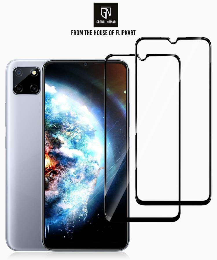 GLOBAL NOMAD Edge To Edge Tempered Glass for Realme Narzo 30A, Mi Redmi 9, Mi Redmi 9A, Mi Redmi 9i, Poco M2, Mi Redmi 9 Prime, Poco C3, Realme C11, Realme C12, Realme C15, Realme Narzo 20, Realme Narzo 20A, Poco M3