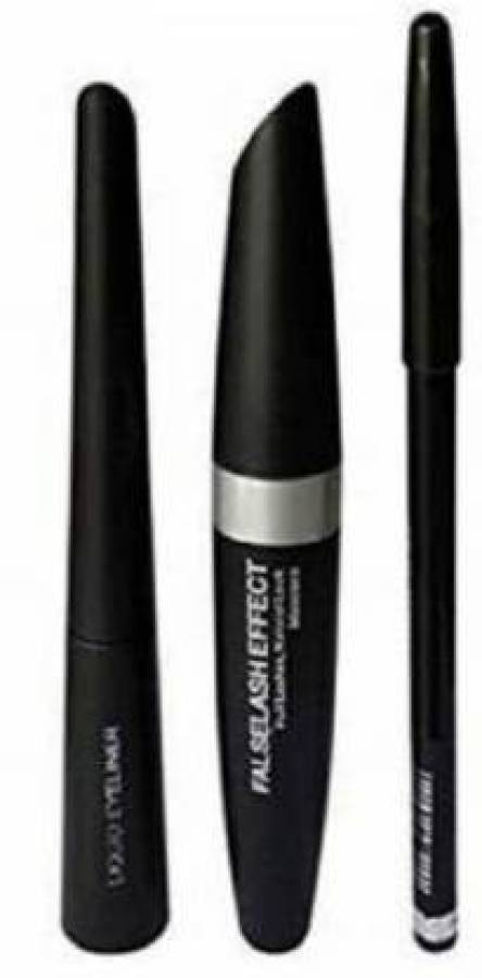 MISSLOOK Eye combo of 3 in 1(eyeliner,mascara,kajal) 30 g Price in India