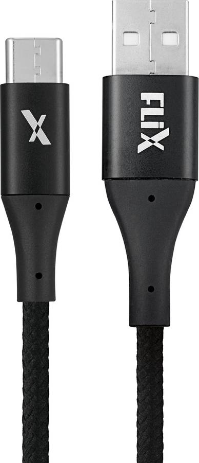 flix XCD-C103 BLK 1 m USB Type C Cable