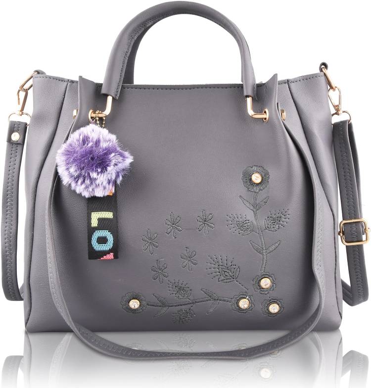 Women Grey Hand-held Bag - Extra Spacious Price in India