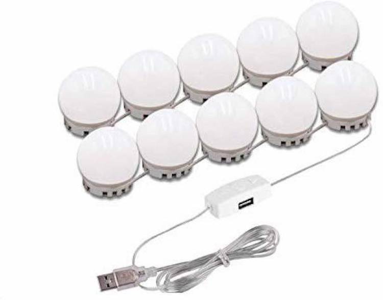 Auslese Makeup Mirror Dimmable usb LED Bulb Set of 10 Bulbs Lights for LED Vanity Mirror with 3 Colour Modes & 10 Adjustable Brightness With Easy Installation Price in India