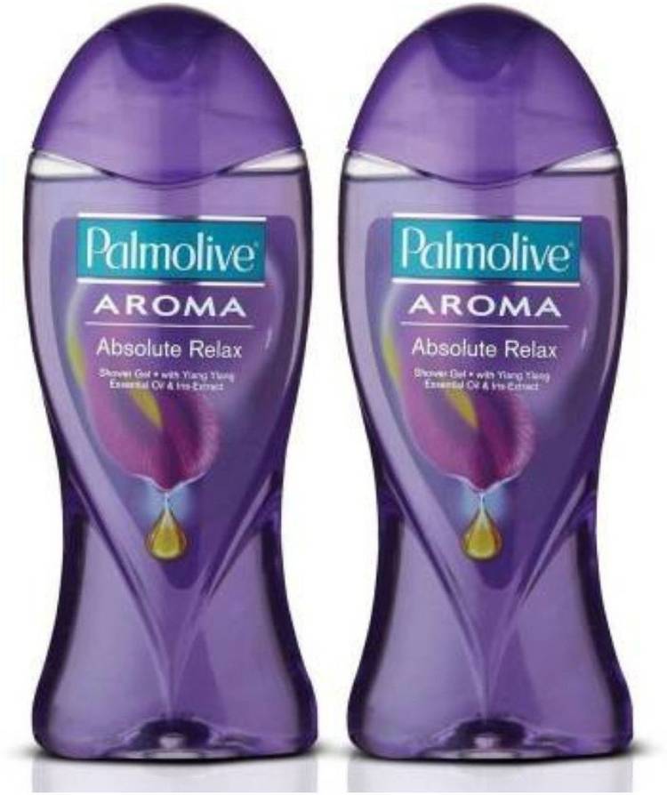 PALMOLIVE Aroma Absolute Relax Body Wash, Gel Based Shower Gel with 100% Natural Ylang Ylang Essential Oil & Iris Extracts - pH Balanced, No Parabens, No Silicones