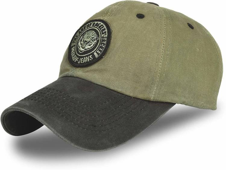 Washed Cotton Baseball Cap Khaki Freesize Cap