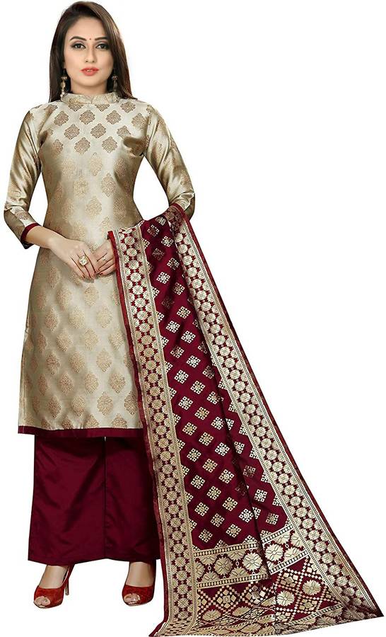Pure Silk Woven Kurta & Palazzo Material