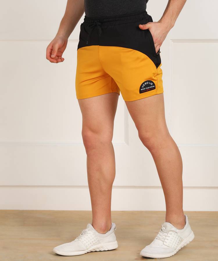 Color Block Men Multicolor Sports Shorts