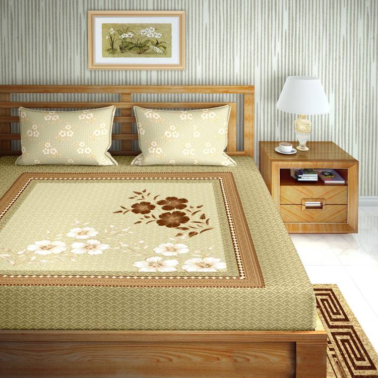 BELLA CASA 150 TC Cotton Double King Printed Bedsheet