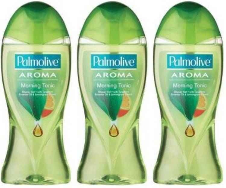 PALMOLIVE Aroma Morning Tonic Body Wash, Gel Based Shower Gel with 100% Natural Citrus Oil & Lemongrass Extracts - pH Balanced, No Parabens, No Silicones