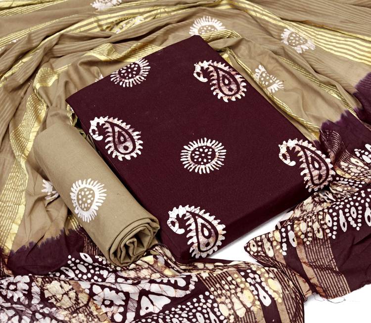 Pure Cotton Self Design, Color Block Salwar Suit Material