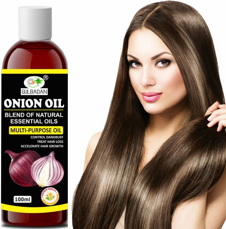 GULBADAN Onion Hair Oil for Hair Growth with Onion & Black Seed for Hair Fall Control Hair Oil
