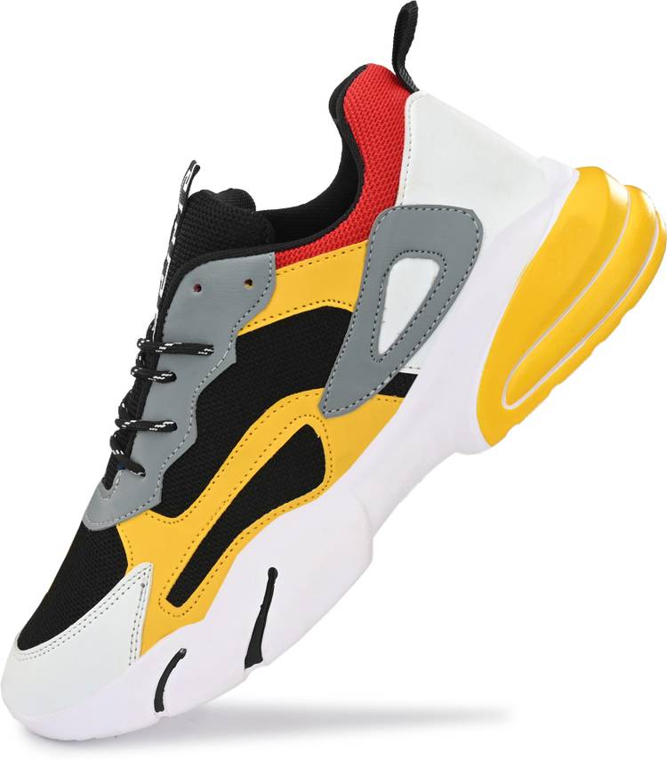 Light Weighted Trending and Stylish Comfortable shoe with Airmix sole for Sport/ Outdoors/ Casual/ sneakers/ Loafers/ Slip-on/ Walking/ Training Running Shoes For Men (yellow) Running Shoes For Men
