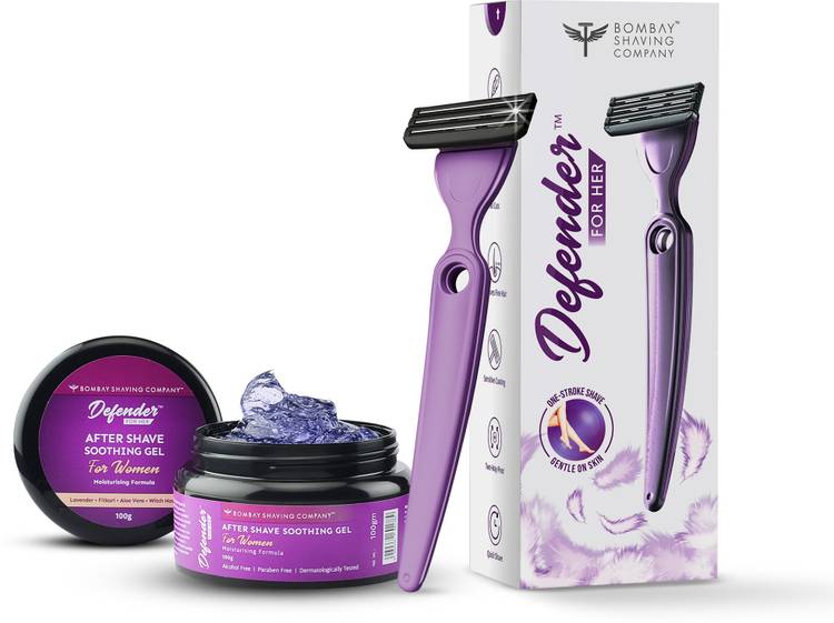 BOMBAY SHAVING COMPANY Defender For Her Razor For Women & After Shave Soothing Gel