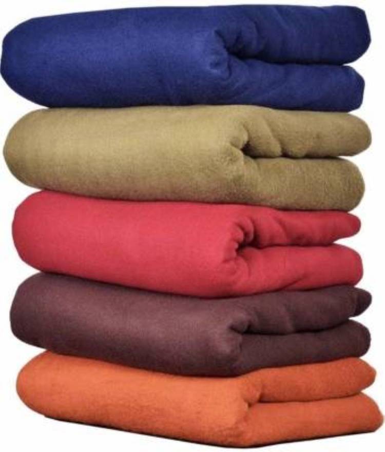 RITANYA Solid Single Fleece Blanket