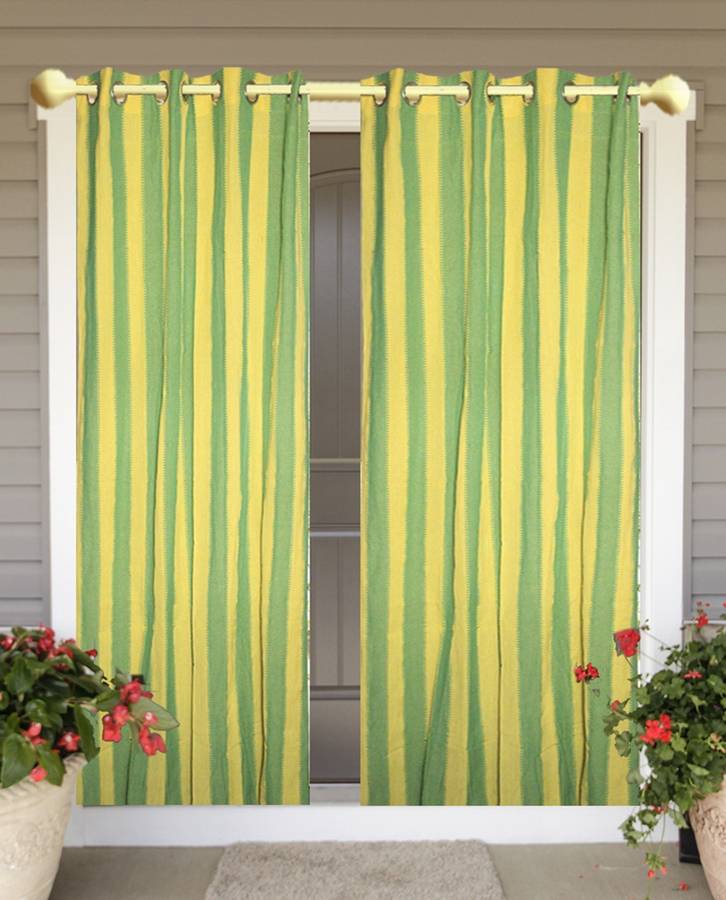 SBN New Life Style 210 cm (7 ft) Cotton Door Curtain (Pack Of 2)