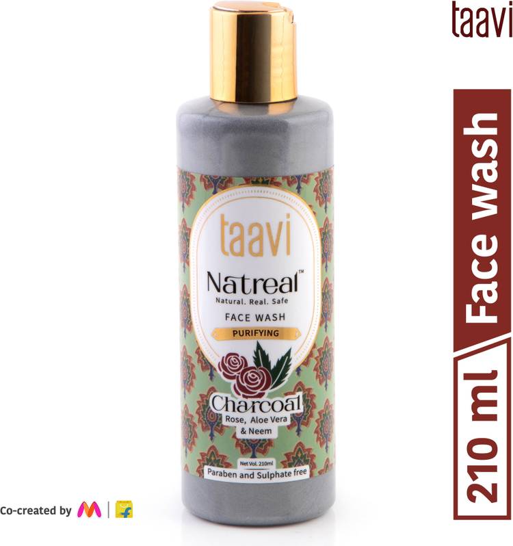 Taavi Natreal Purifying Charcoal  - NO Harmful chemicals, only real ingredients Face Wash