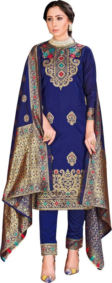 Silk Woven Salwar Suit Material Price in India