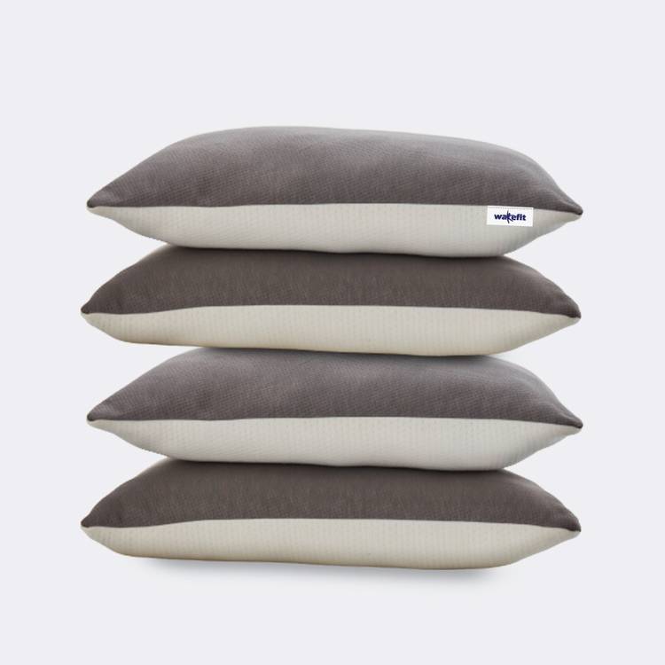 Wakefit Polyester Fibre Solid Sleeping Pillow Pack of 4