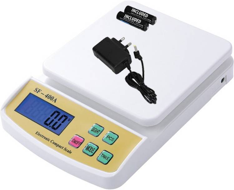 ZYNATY Electronic Digital 1Gram-10 Kg Weight Scale Lcd Kitchen Weight Scale Machine Measure for measuring fruits,shop,Food,Vegetable,vajan,offer,kata,weight machine Weighing Scale, Electronic Digital Weighing Scale (White) Weighing Scale