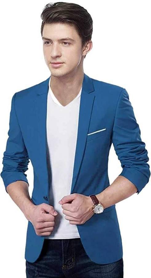 Solid Single Breasted Casual, Festive & Wedding Men Full Sleeve Blazer