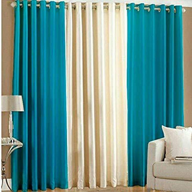V.S FURNISHING 152 cm (5 ft) Polyester Window Curtain (Pack Of 3)