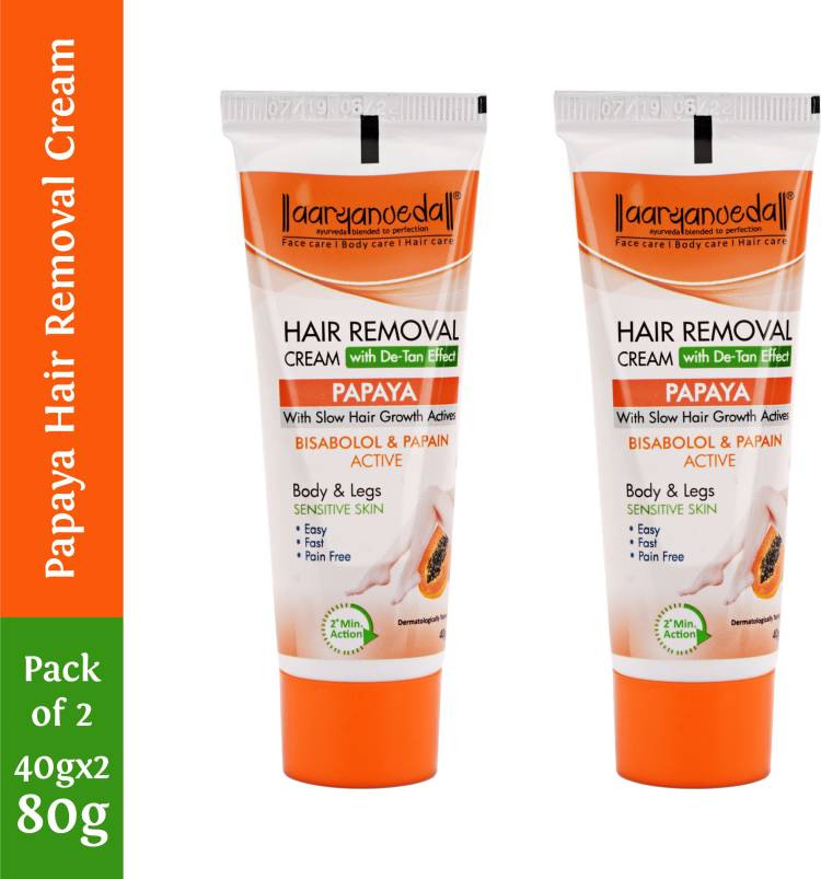 Aryanveda Herbals Papaya Hair Removal Cream Pack of 2 Cream Price in India